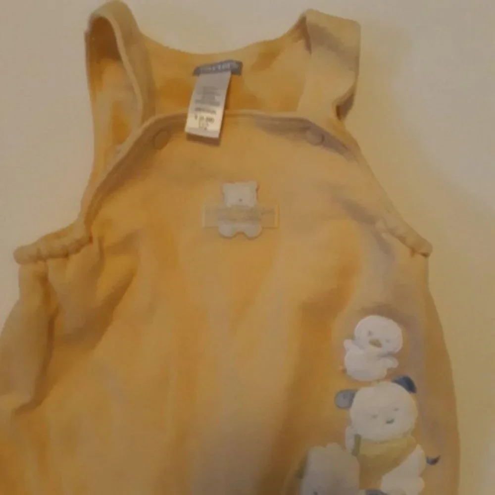 Carters Baby Girl One Piece Pajamas S 0-3M Yellow & White Animal‎ Design Cotton